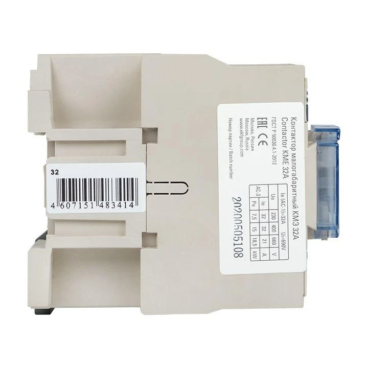 Контактор КМЭ 32А кат. 220В AC 1НЗ EKF ctr-s-32-220-nc 7