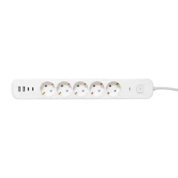 Удлинитель 5х5м IP20 2USB 2.4А+2type-C LUX 1.5кв.мм EKF UBA-LUX-505-TC 3