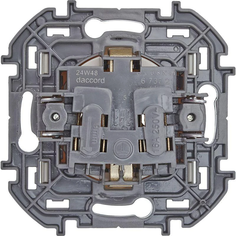 Розетка 1-м СП Inspiria 16А IP20 250В 2P+E немецк. стандарт механизм сл. кость IEK 673721 3