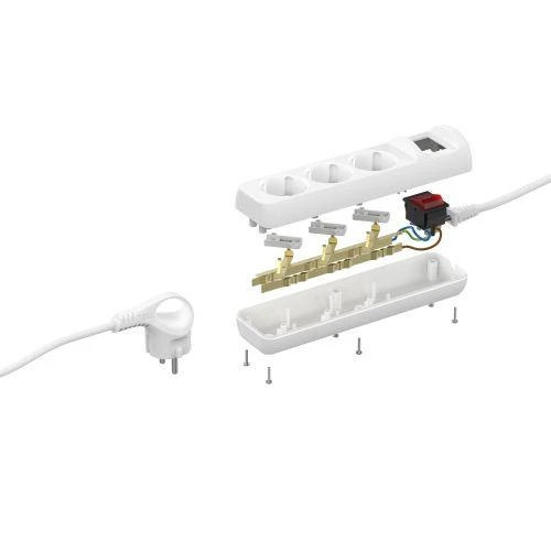 Удлинитель 3х3м с заземл. 10А IP20 UX-3es-3m ПВС 3х0.75 с выкл. Эра Б0035751 3