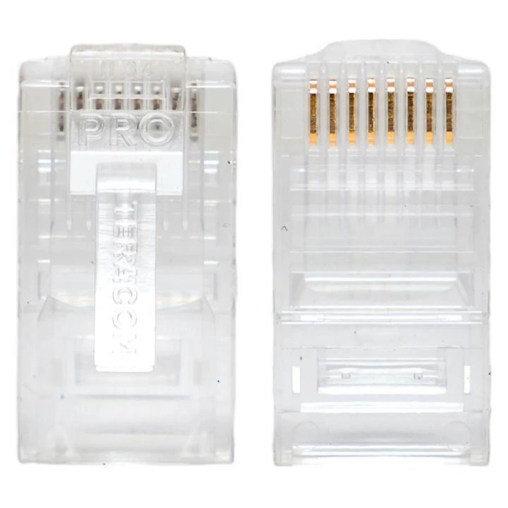 Коннектор RJ45 (8P8C) кат.5E неэкранир. 30мкд универс. (уп.50шт) TERACOM PRO EKF TRP-PLUG-5EUTP-50 2