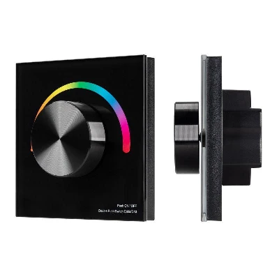Панель SMART-P8-RGB-G-IN Black 12-24В 3х4А Rotary 2.4G IP20 пластик Arlight 033763