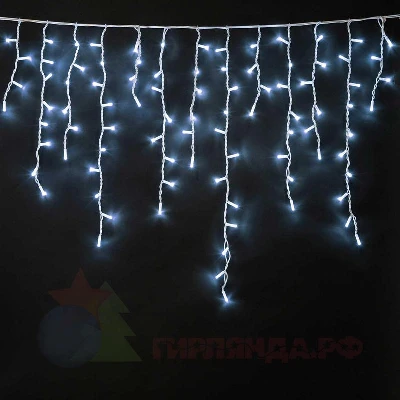 Гирлянда светодиодная "Бахрома" OIC080W-C-E-31V 2х0.5м 20 нитей 80LED бел. 16/48/40/24см уличная соединяемая до 10шт с контроллером SHLights 4690601049773