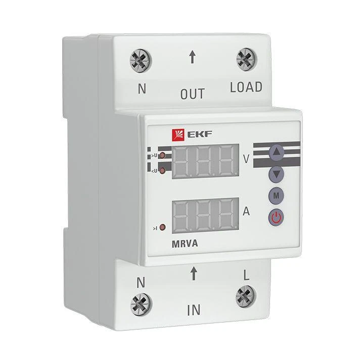 Реле напряжения и тока с дисплеем MRVA 40А PROxima EKF MRVA-40A 3