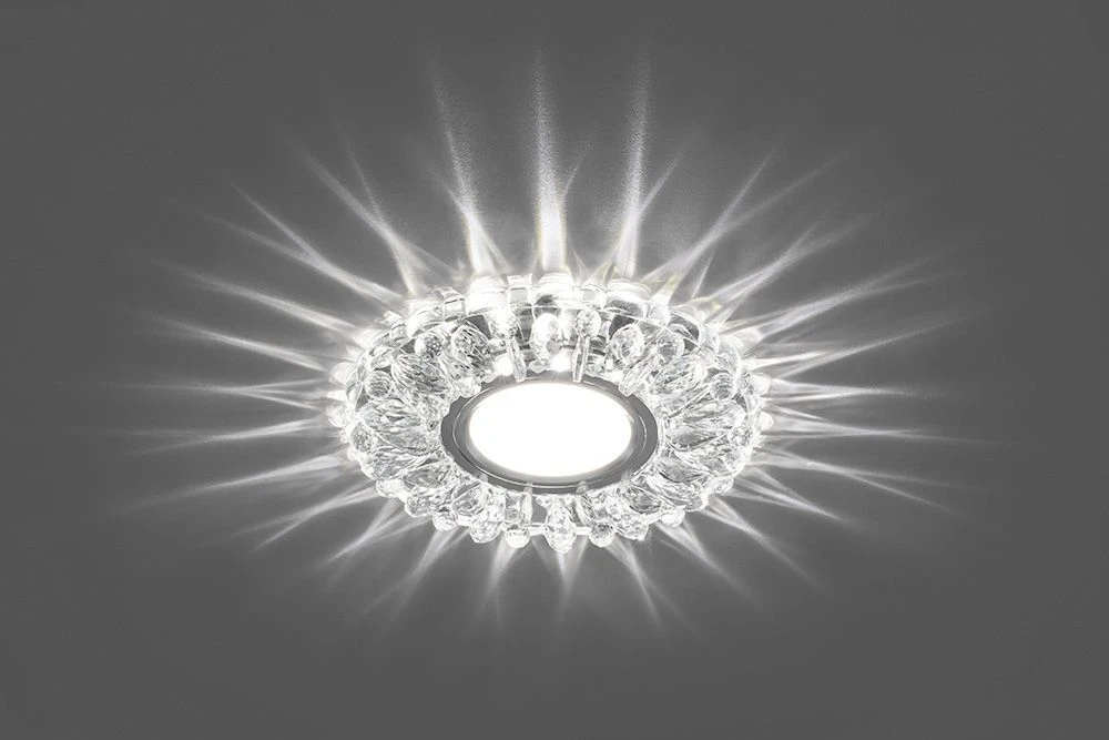 Светильник встраиваемый с белой LED подсветкой Feron CD914 потолочный MR16 G5.3 прозрачный 28985 1