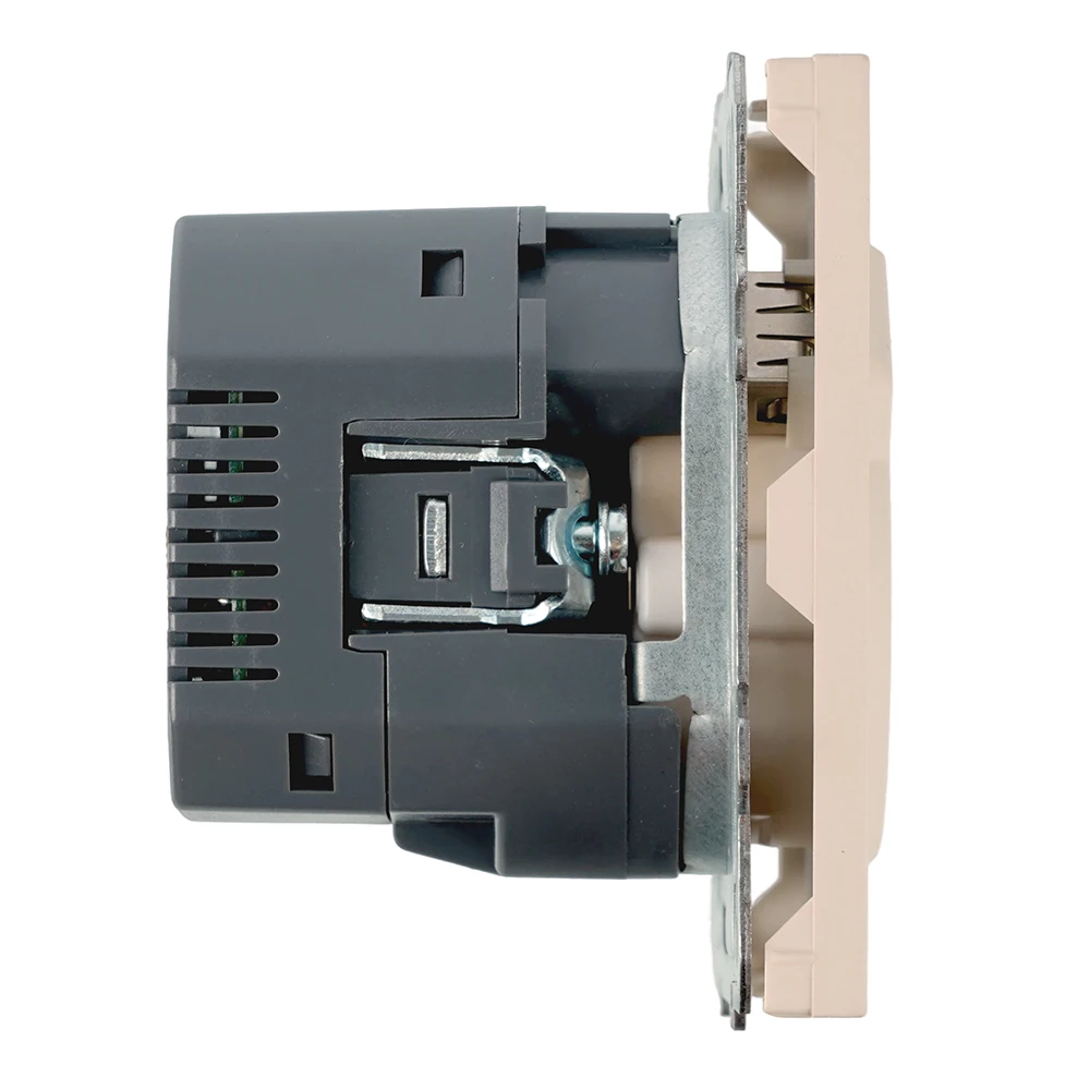 Розетка 1-местная з/ш с/з 16А + USB + Type C (механизм), STEKKER, 250В, 20W, серия Эмили, RST16-5119-08, кашемир, soft touch 50360 3