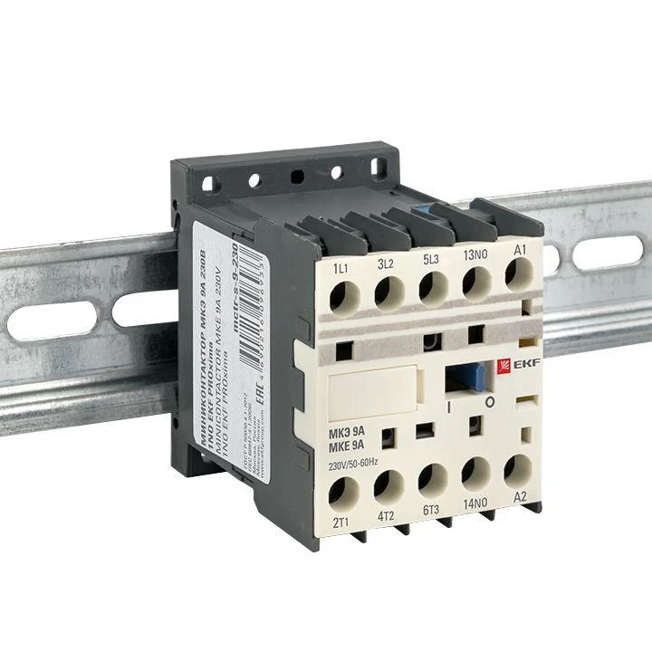 Мини-контактор МКЭ 9А кат. 230В AC 1НО PROxima EKF Mctr-s-9-230 3