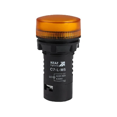 Лампа светодиодная OptiSignal Compact D22 С7-L-M5 желт. 230В AC/DC XB7EV05MP КЭАЗ 362161