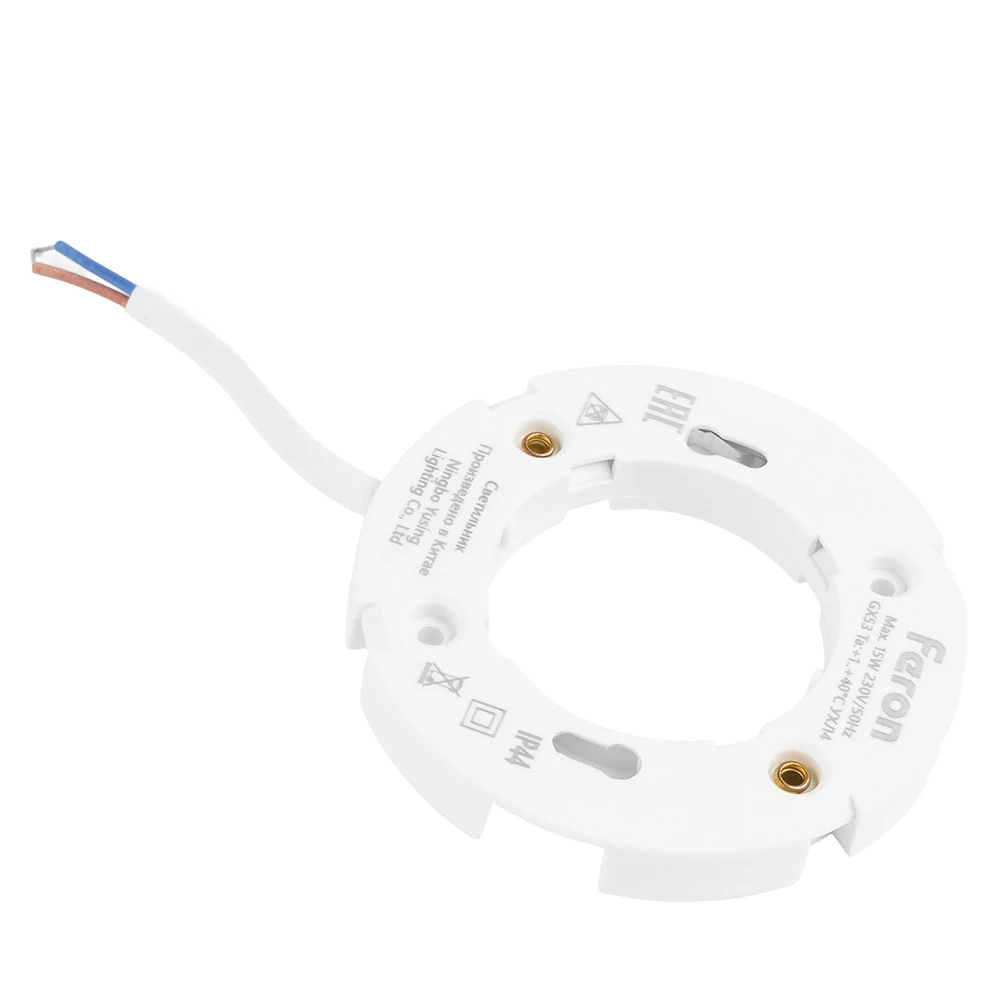 Светильник потолочный встраиваемый, 15W 230V GX53, черный, круг, без лампы, DL512 53306 7