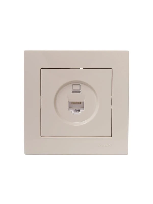 Розетка компьютерная 1-м СП Vesna механизм крем. LEZARD 742-0388-139 7
