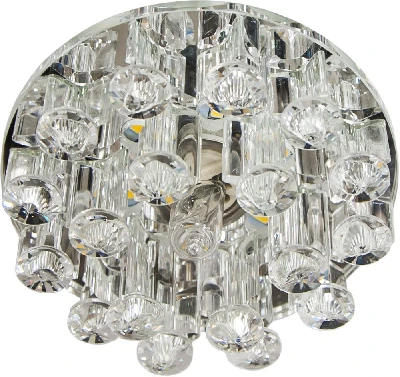 Светильник встраиваемый с белой LED подсветкой Feron 1550 потолочный JCD9 G9 прозрачный 27974