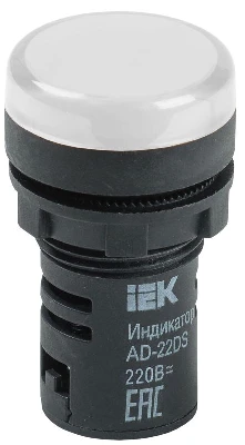 Лампа светосигнальная AD22DS d22мм 230В AC/DC бел. KARAT IEK BLS10-ADDS-230-K01