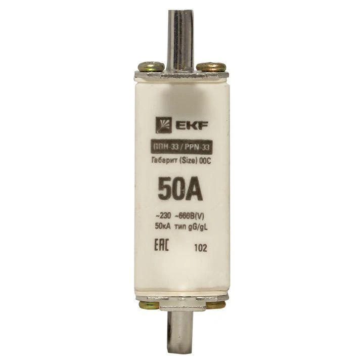 Вставка плавкая ППН-33 100/50А 50кА габарит 00C PROxima EKF fus-33/100/50 3