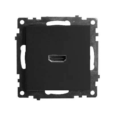 Розетка HDMI 2.1, Type A (механизм), STEKKER GLS00-7118-04, серия Катрин, шоколад 50064