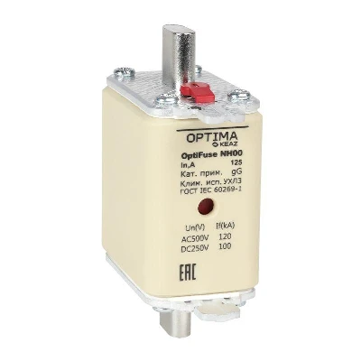 Вставка плавкая OptiFuse NH00-125-gG-УХЛ3 КЭАЗ 374936