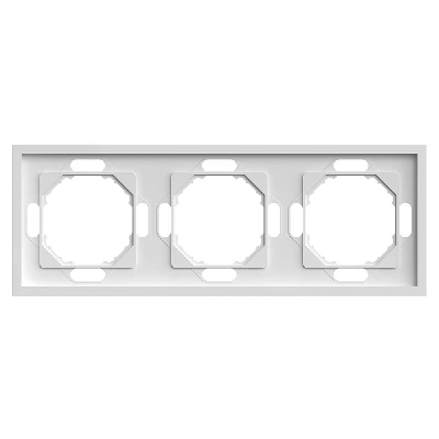 Рамка STEKKER, PFR00-5003-01 3-местная, серия Эмили, белый фарфор, soft touch 49886