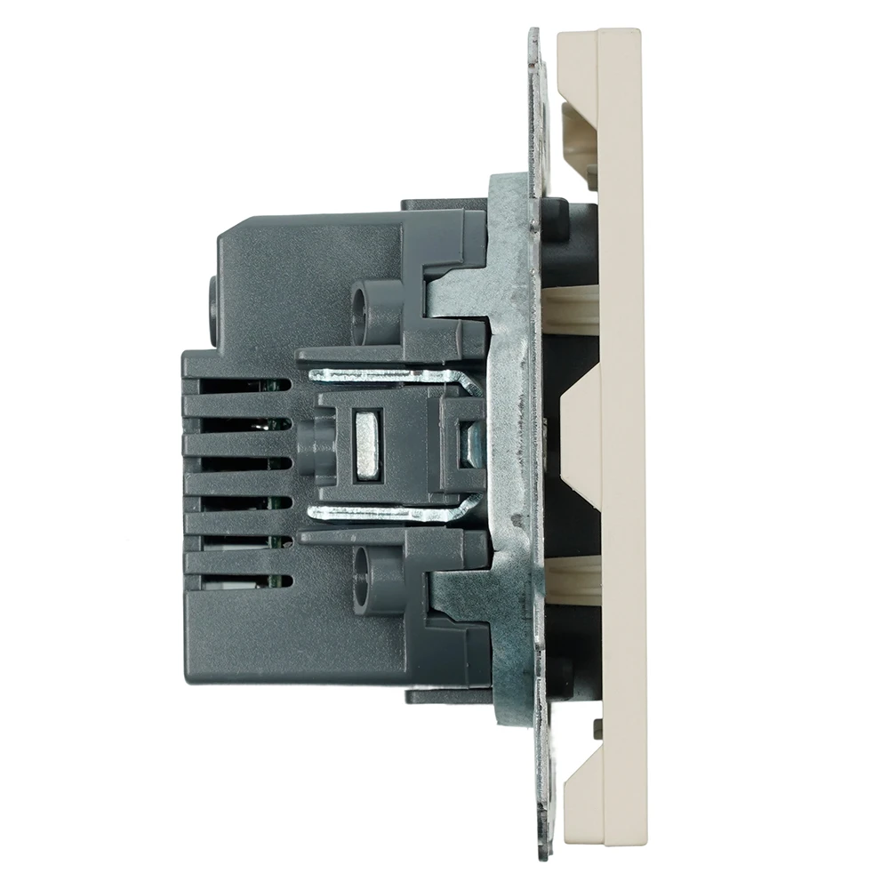Розетка 2-местная USB + Type C (механизм), STEKKER, 250В, 20W, серия Эмили, RST10-5115-08, кашемир, soft touch 49905 2