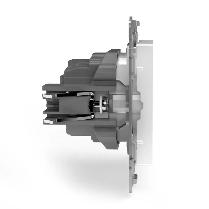 Розетка 1-м СП Pixel 16А IP20 без заземл. защ. шторки механизм карбон TOKOV ELECTRIC TKE-PX-R1SF-C14 3