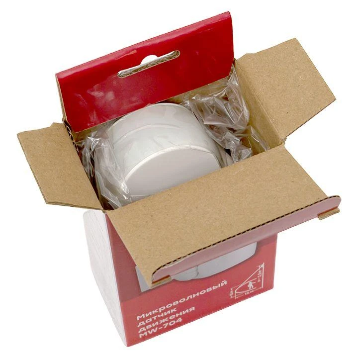 Датчик движения микроволновый MW-704 1200Вт 180град. до 15м IP65 бел. PROxima EKF dd-mw-704 8