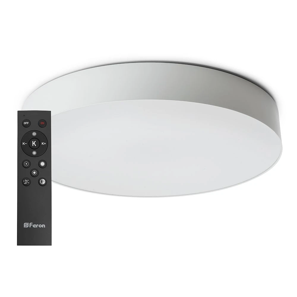 Светодиодный управляемый светильник Feron AL6200 “Simple matte” тарелка 80W 3000К-6500K белый 48070 9