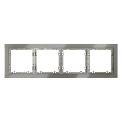 Рамка 4-м S70 стеклян. шелк Voltum VLS110404