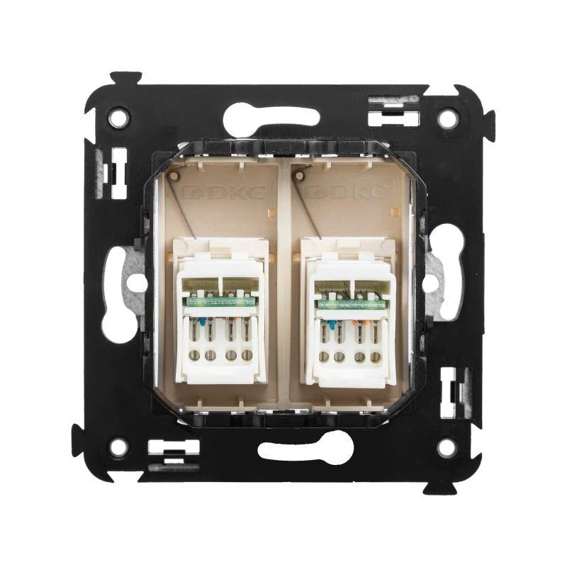 Розетка компьютерная 2-м СП Avanti "Ванильная дымка" RJ45 кат.5E DKC 4405464 2