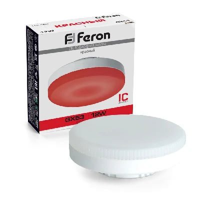Лампа светодиодная Feron LB-455 GX53 12W 175-265V красная 51018