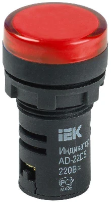 Лампа светосигнальная AD22DS d22мм 230В красн. KARAT IEK BLS10-ADDS-230-K04