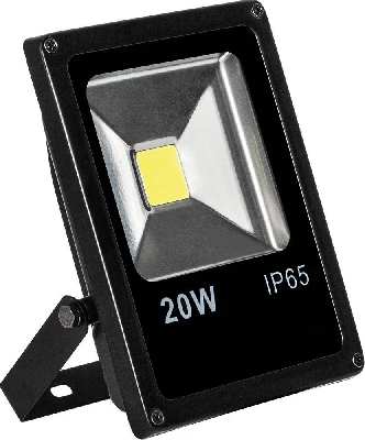 Прожектор светодиодный 20W, 6400K, IP65, 1COB AC220V/50Hz 180*140*42мм, черный с кабелем длиной 30см, SFL70-20 55039