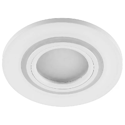 Светильник встраиваемый с белой LED подсветкой Feron CD600 потолочный MR16 G5.3, белый 29711
