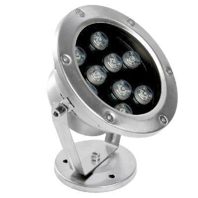 Светодиодный прожектор подводный Feron LL-824, 9W, AC24V, низковольтный, RGB, металлик, 140*80*160mm, IP68 48468