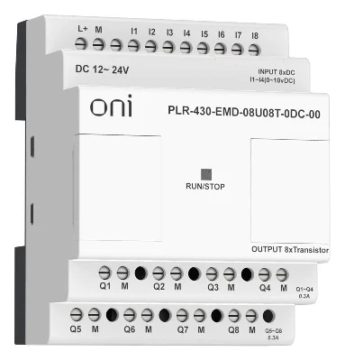 Модуль расширения входов выходов ПЛК 430 4 DI 4 UI (0-10В/DI) 8 TO 24В DC ONI PLR-430-EMD-08U08T-0DC-00