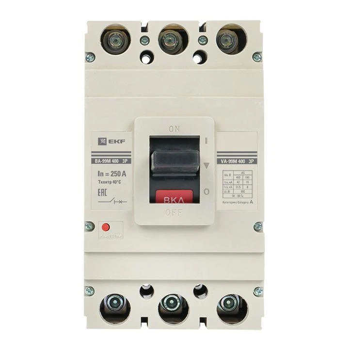 Выключатель автоматический 3п 400/250А 42кА ВА-99М PROxima EKF mccb99-400-250m 2