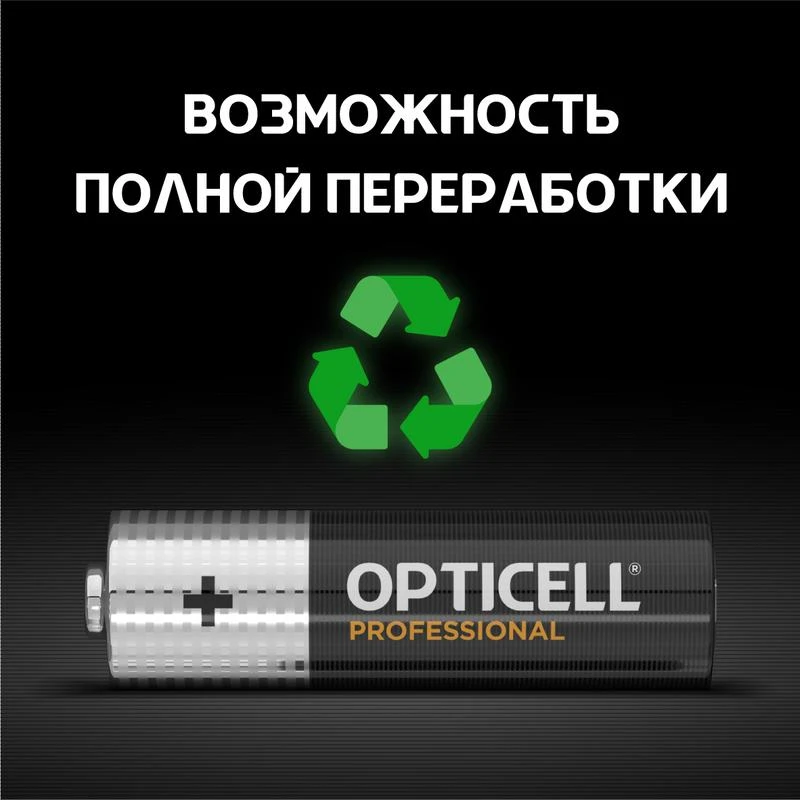 Элемент питания алкалиновый AA/LR6 (блист. 4шт) Professional Opticell 5052001/6052001 4
