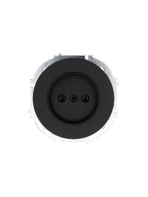 Розетка 1-м СП OSEN без заземл. ПБТ механизм черн. бархат LEZARD 743-4288-121B