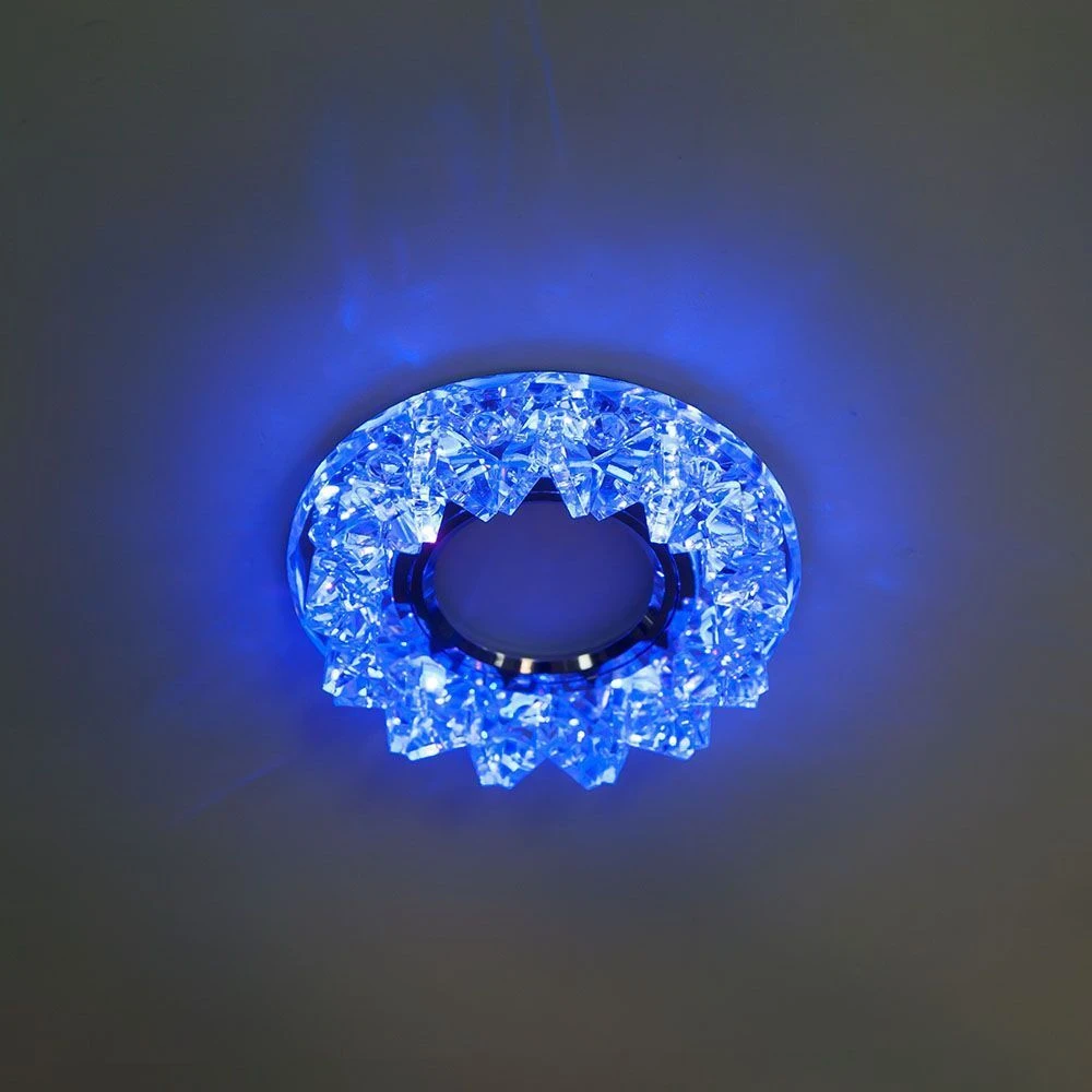Светильник встраиваемый с разноцветной LED подсветкой Feron CD2542 MR16 прозрачный 27969 2