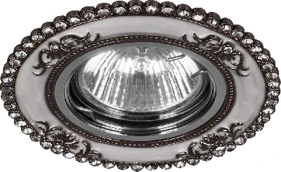 Светильник встраиваемый Feron CD2054 потолочный MR16 G5.3 черный-хром 28637