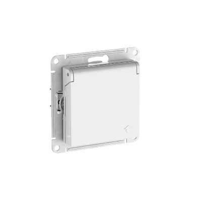 Розетка AtlasDesign 16А IP20 с заземл. защ. шторки с крышкой быстрозажим. клем. механизм бел. SE ATN000146S
