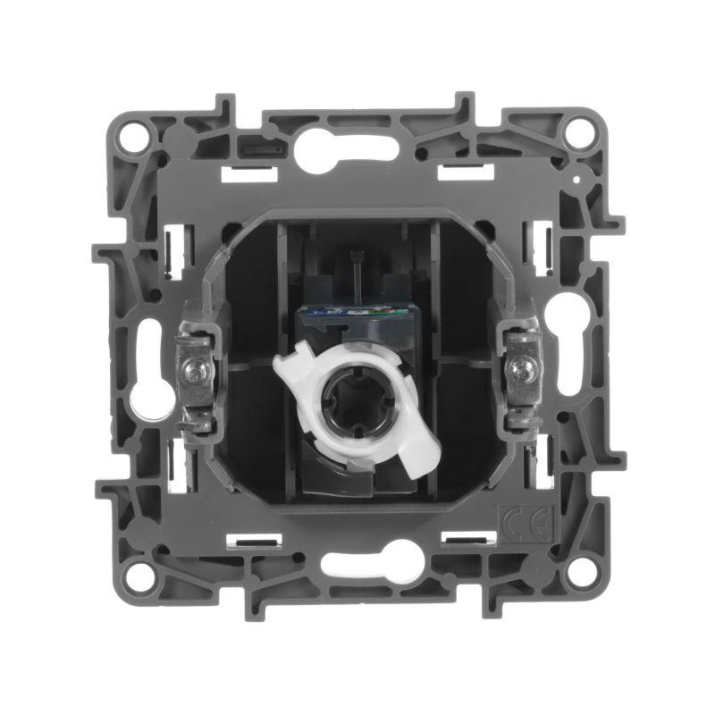 Розетка компьютерная 1-м СП Etika RJ45 кат.5E UTP механизм антрацит IEK 672641 3