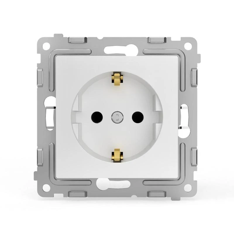 Розетка 1-м СП Pixel 16А IP20 с заземл. механизм бел. TOKOV ELECTRIC TKE-PX-R1Z-C01 1