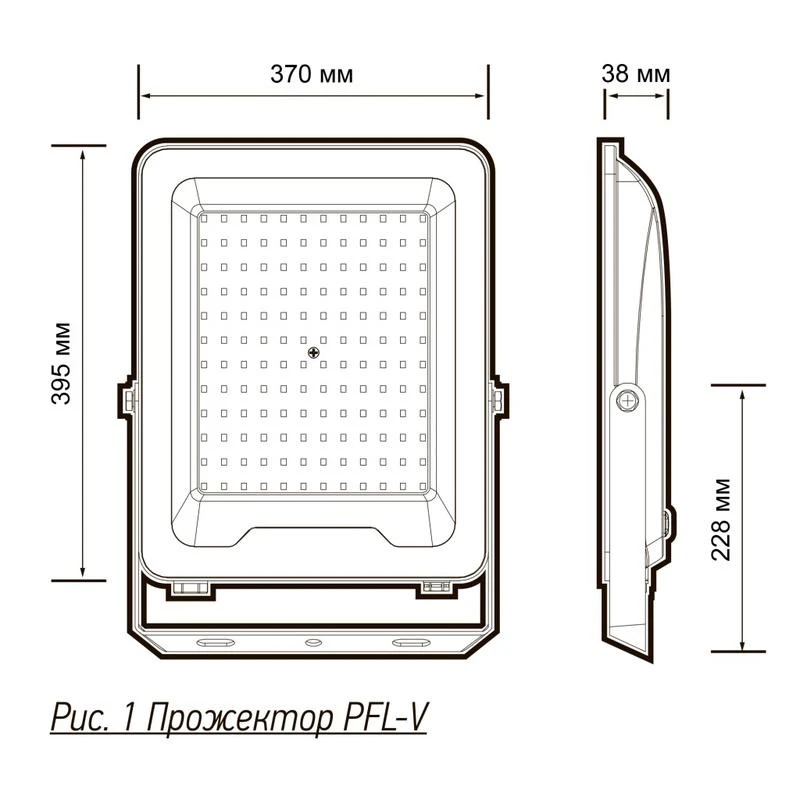 Прожектор светодиодный PFL-V 400Вт 6500К IP65 ДО JazzWay 5045026 9