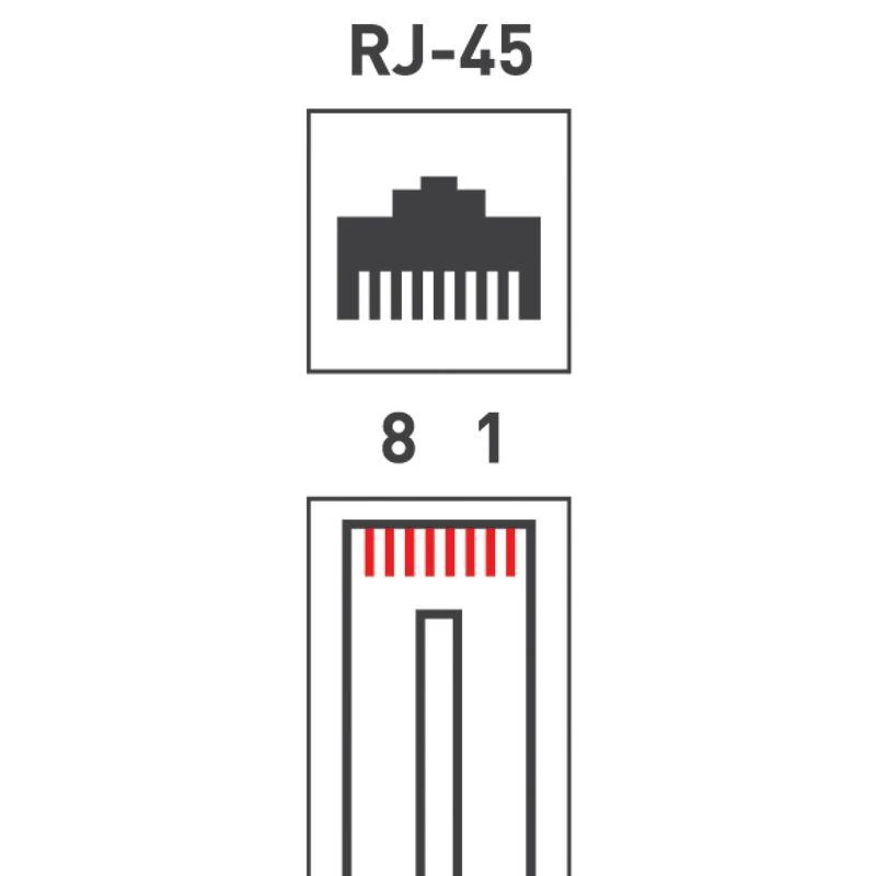 Разъем RJ45 8P8C кат.5E UTP (уп.100шт) PROCONNECT 05-1021-3 4
