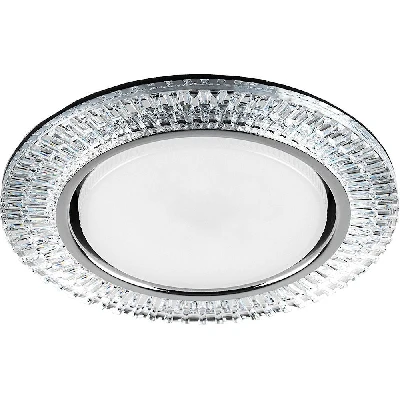 Светильник встраиваемый с белой LED подсветкой Feron CD4033 потолочный GX53 без лампы, прозрачный, хром 32997
