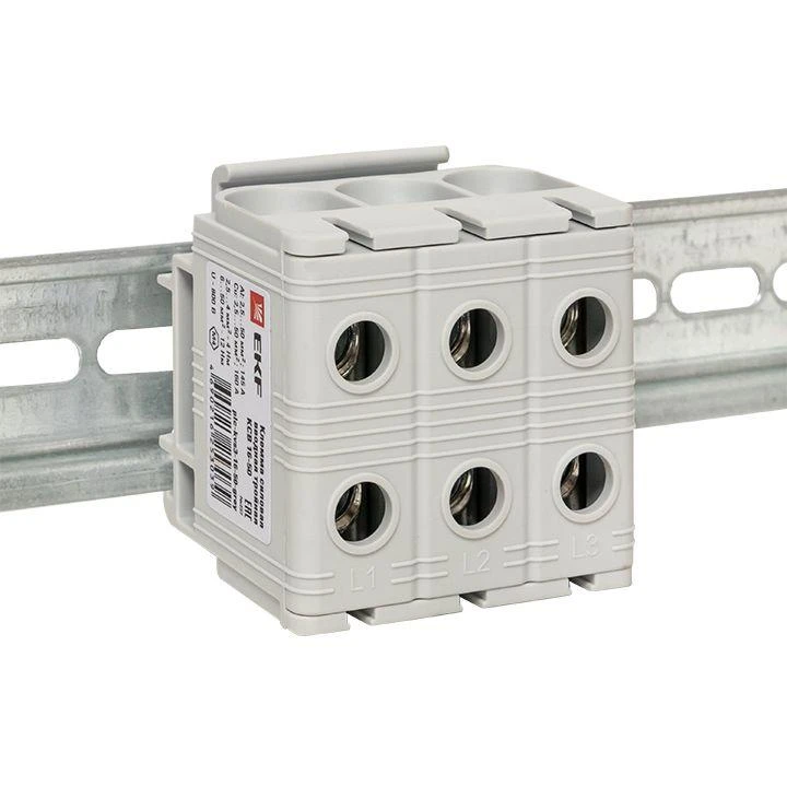 Клемма силовая вводная тройная КСВ 16-50кв.мм сер. PROxima EKF plc-kvs3-16-50-grey 4