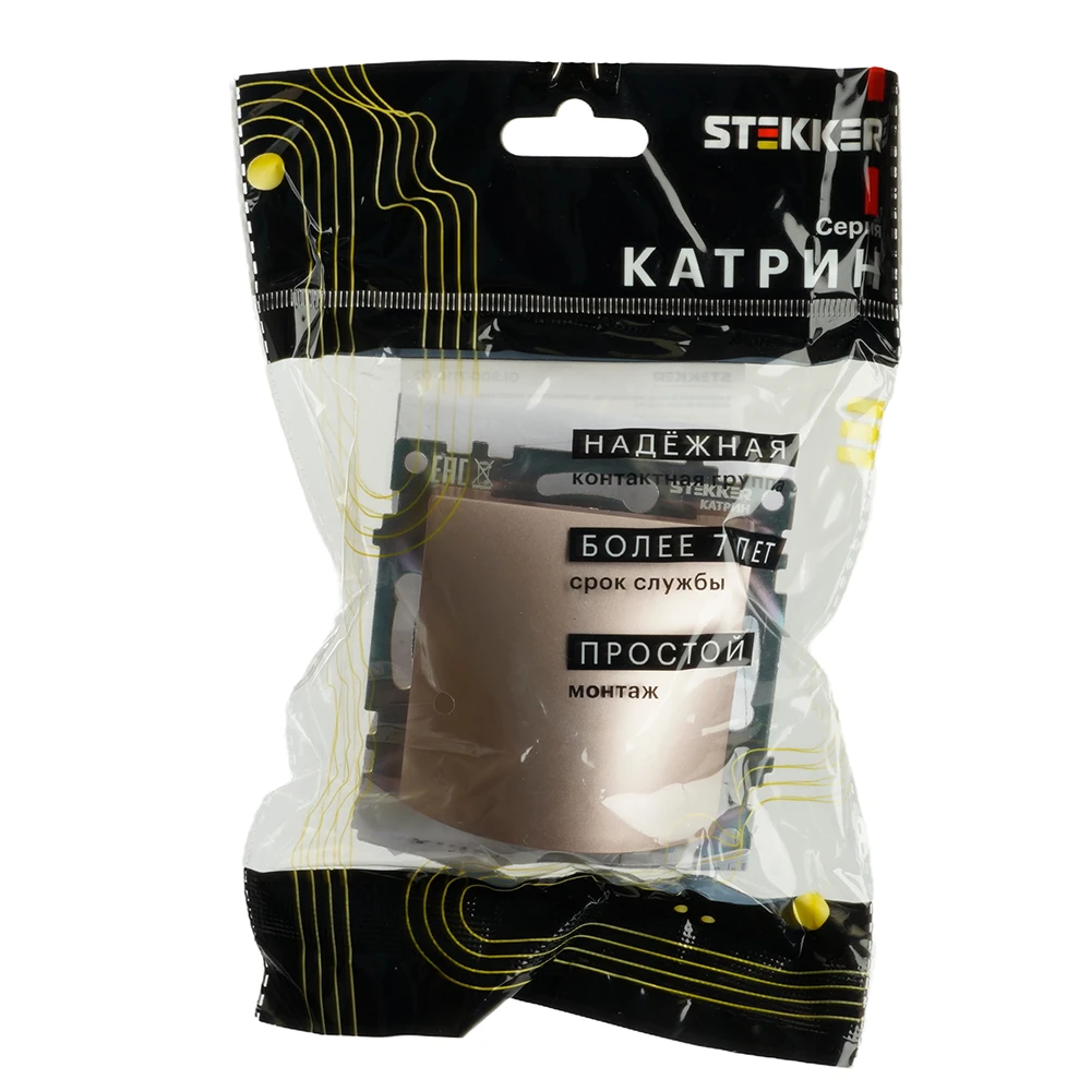 Кабельный вывод (механизм), STEKKER, серия Катрин, золото, GLS00-7116-08 49464 9