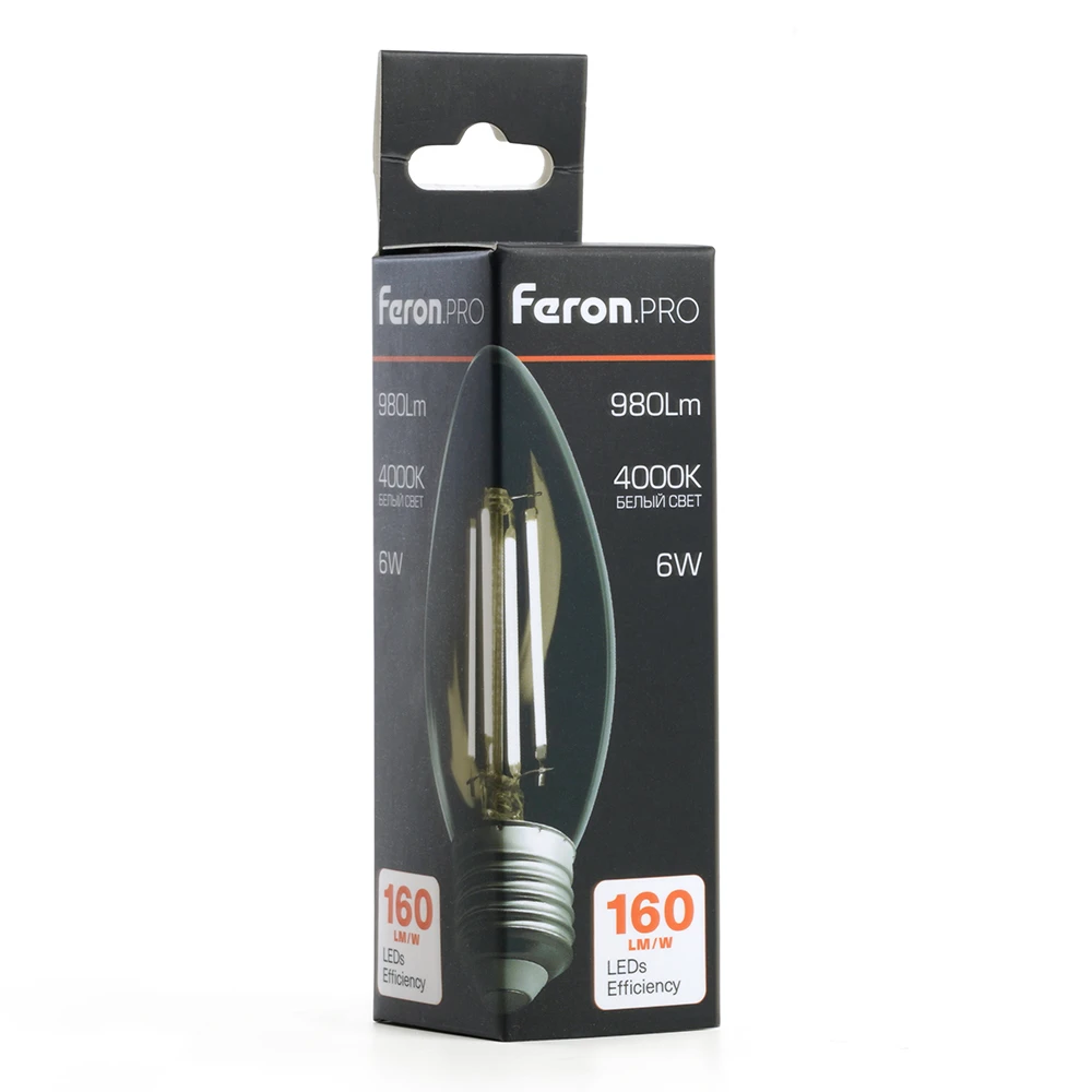 Лампа светодиодная Feron.PRO LB-1206 Свеча E27 6W 175-265V 4000K 51239 6