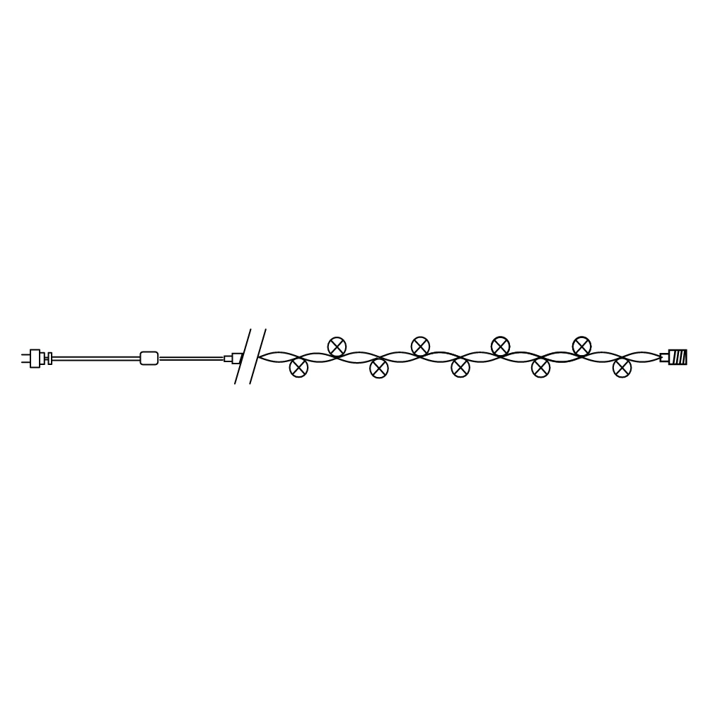 Светодиодная гирлянда Feron CL55 фигурная 5м +1.5м 230V мультиколор, c питанием от сети, прозрачный шнур 26761 2