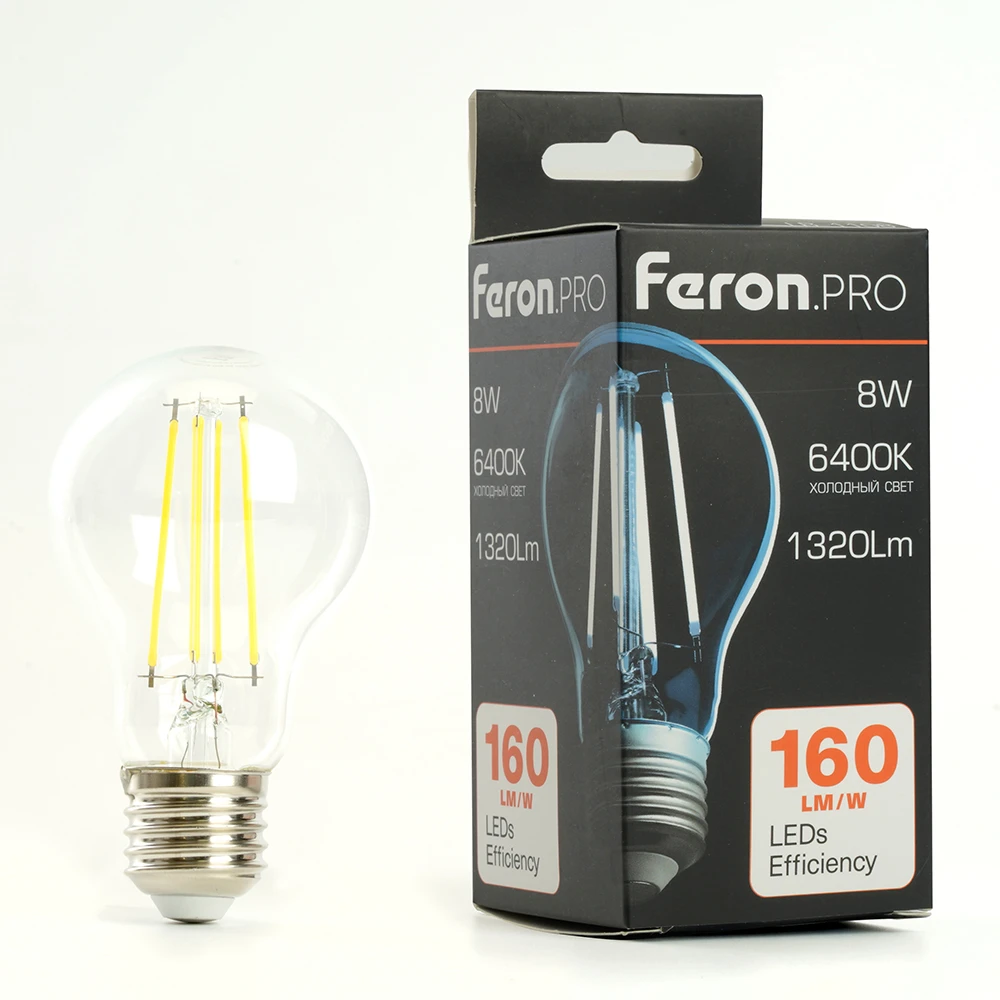 Лампа светодиодная Feron.PRO LB-1108 Шар E27 8W 175-265V 6400K 48894 8