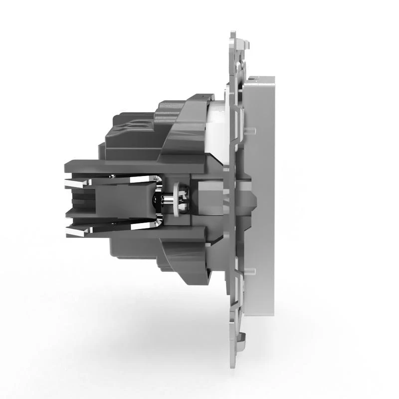 Розетка 1-м СП Pixel 16А IP20 с заземл. защ. шторки механизм алюм. TOKOV ELECTRIC TKE-PX-R1ZSF-C03 3