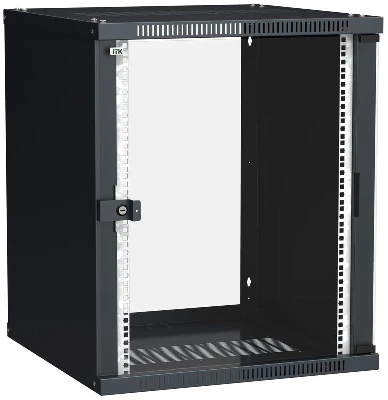 Шкаф LINEA WE 15U 600x650мм дверь стекло черн. ITK LWE5-15U67-GF